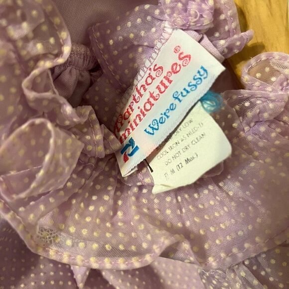 Martha's Miniatures Ruffle Vintage Girls Dress 12m - Picture 4 of 5